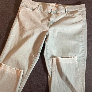 Loft light turquoise color jeans.